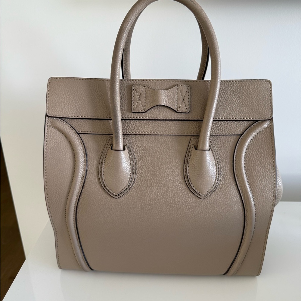 Celine Tan Luggage Bag Grainy Leather Mini - Picture 2 of 12